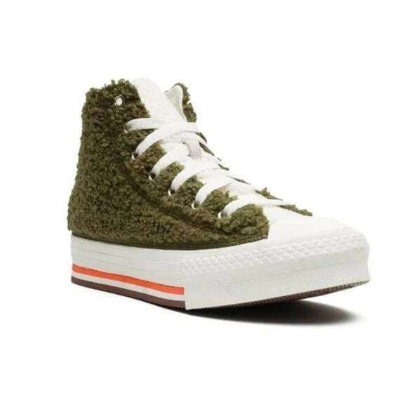 Chuck Taylor Converse All Star Eva Platform High Dark Moss Size 5 youth … - Picture 7 of 12